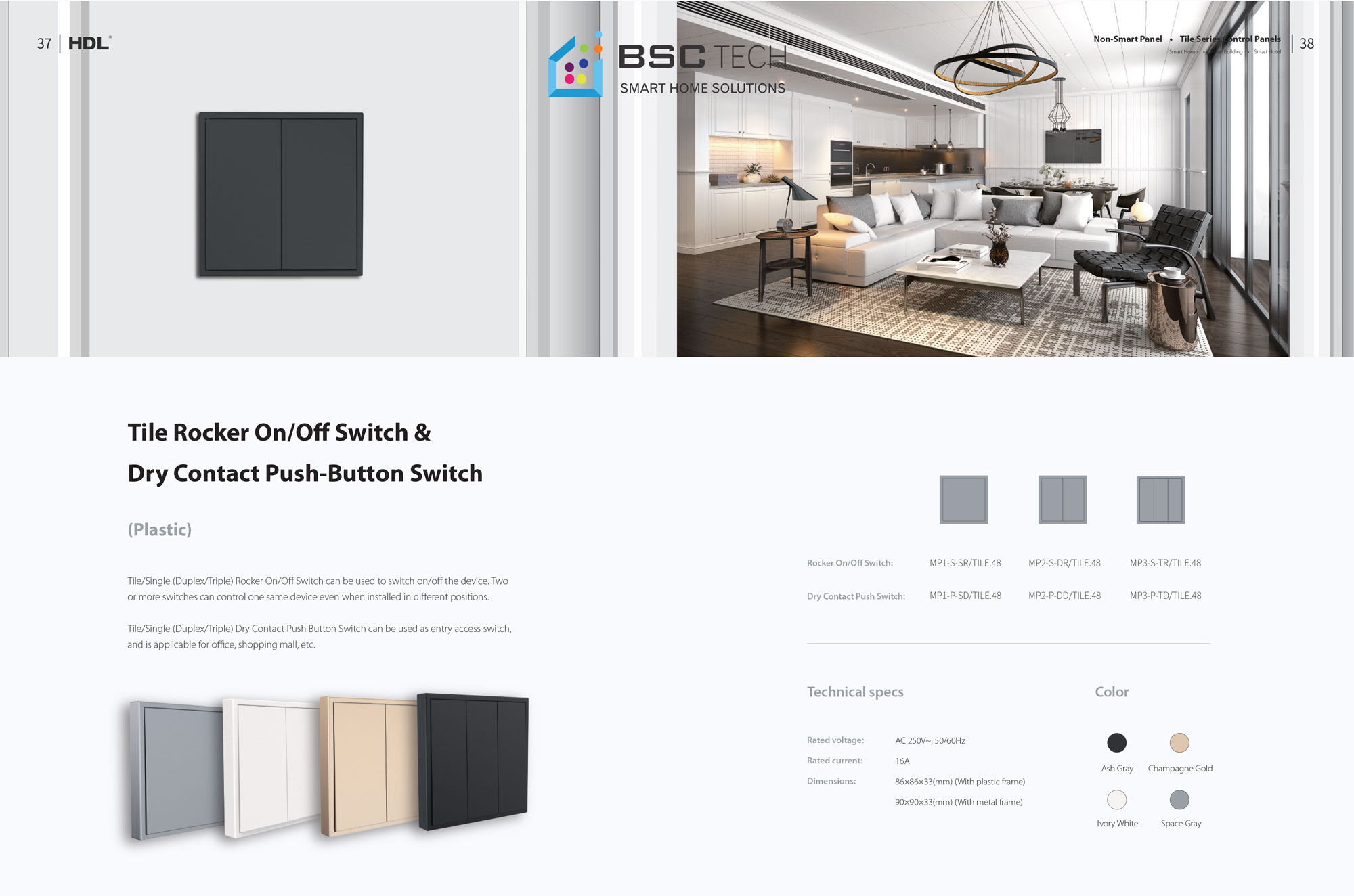 Công tắc thông minh Tile HDL 