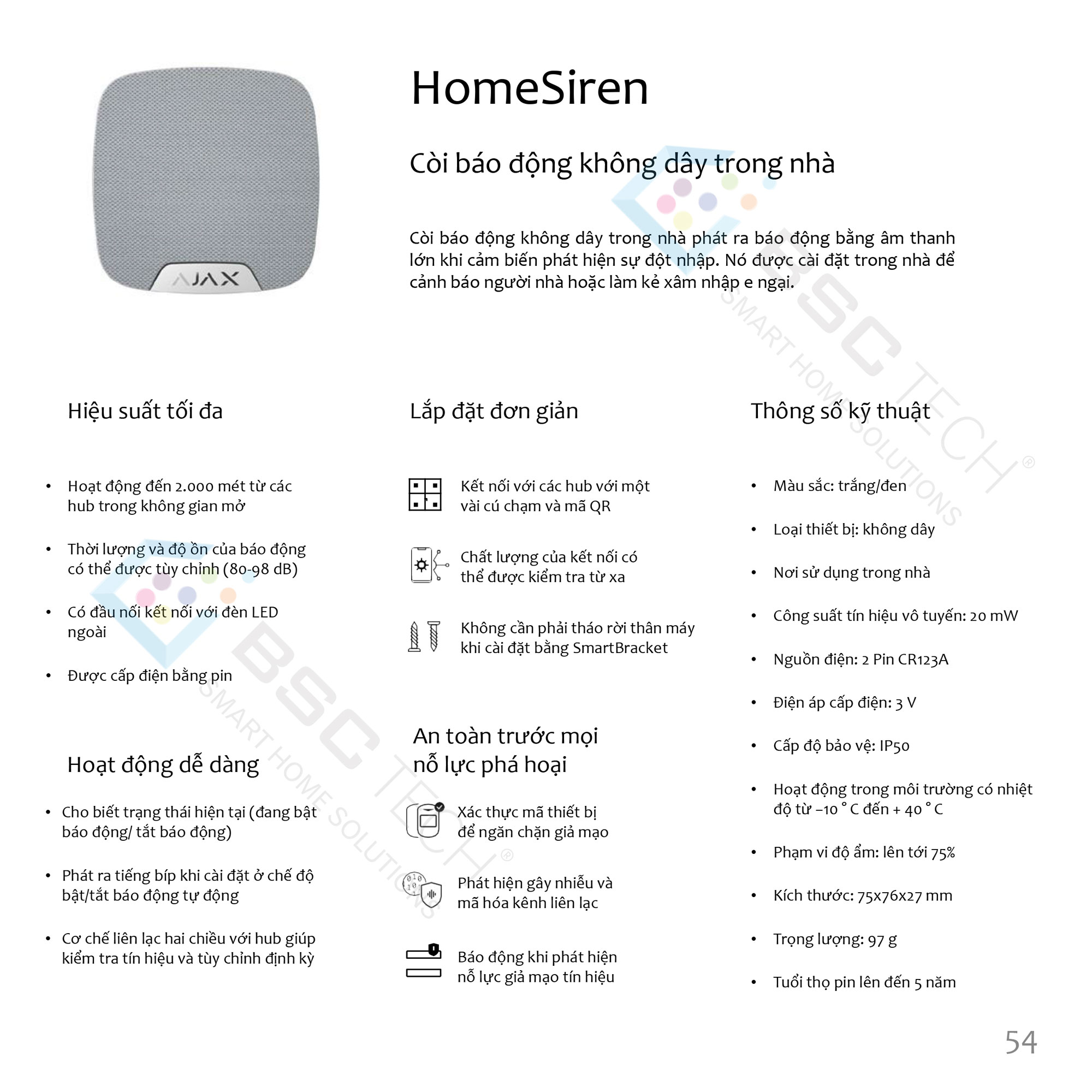 Tổng hợp thiết bị AJAX